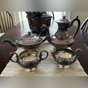 Vintage Silver Plated Coronet 4pc Coffee/Tea Set